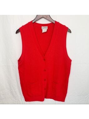 VINTAGE Sweater Vest / V-Neck - Size S